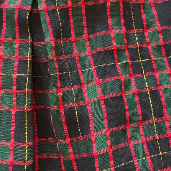 LOFT Shimmer Plaid Shirred V-neck Blouse, 3/4 Sleeves Holiday Christmas Top - Picture 12 of 12